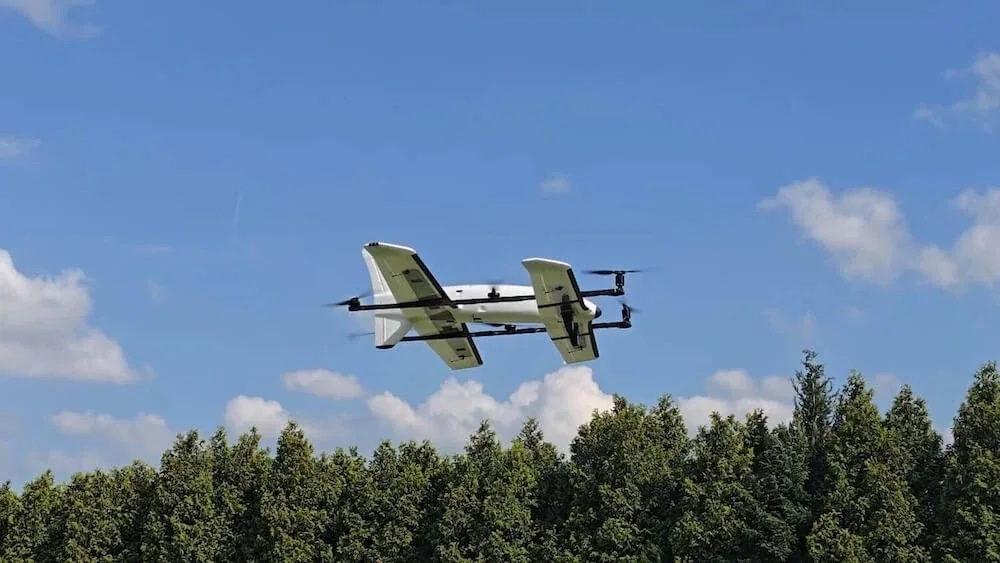 ARACE Phoenix electric tiltrotor VTOL flying during an official field demonstration